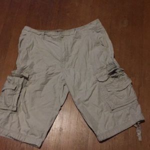 Tan cargo shorts